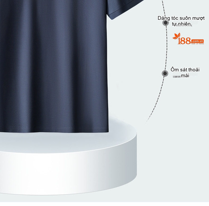 Áo Polo Nam Cotton Tay Ngắn Cổ Bẻ Form Rộng Màu Đen, Xám, Nâu, Xanh Navy chi tiết 8