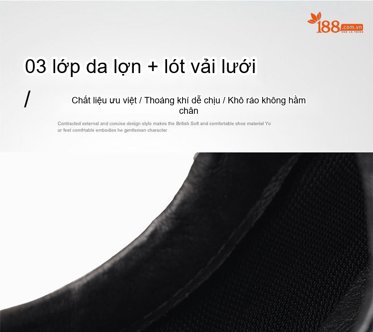 Giày Thể Thao Nam Da Bò Chiều Cao Đế Khoảng 4cm Màu Đen, Nâu chi tiết 12