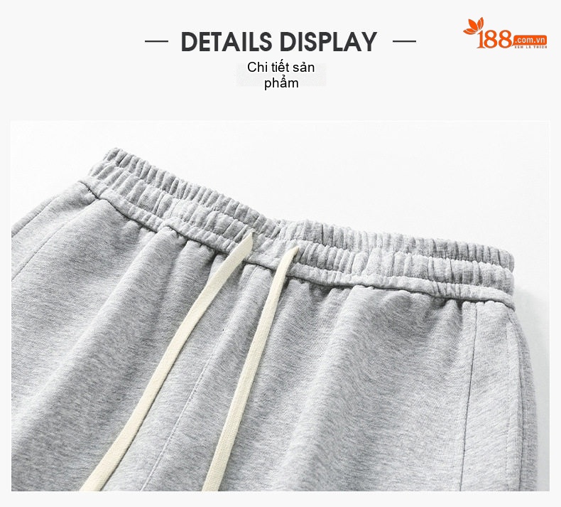 Quần dài nam ống rộng thẳng đứng dáng thể thao chất liệu cotton chi tiết 21