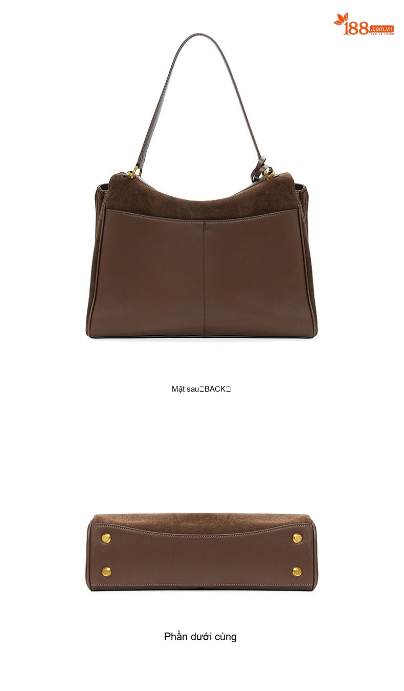 Túi Rodeo Nữ Da Bò Mờ Kelly Tote Bag Dung Tích Lớn Đeo Vai Xách Tay chi tiết 24