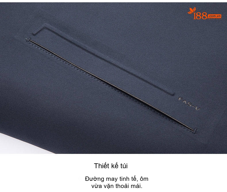 Áo Khoác Nam Cổ Bẻ Nút Bấm Phong Cách Công Sở Màu Xanh Navy, Kem chi tiết 24
