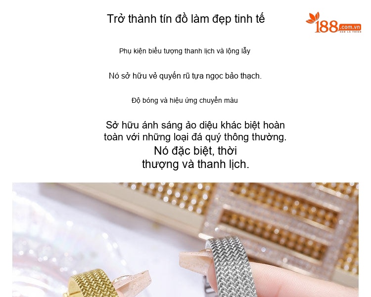 Đồng Hồ Nữ Codedi Dây Kim Loại Mạ Vàng Đính Đá Phong Cách Cổ Điển chi tiết 10