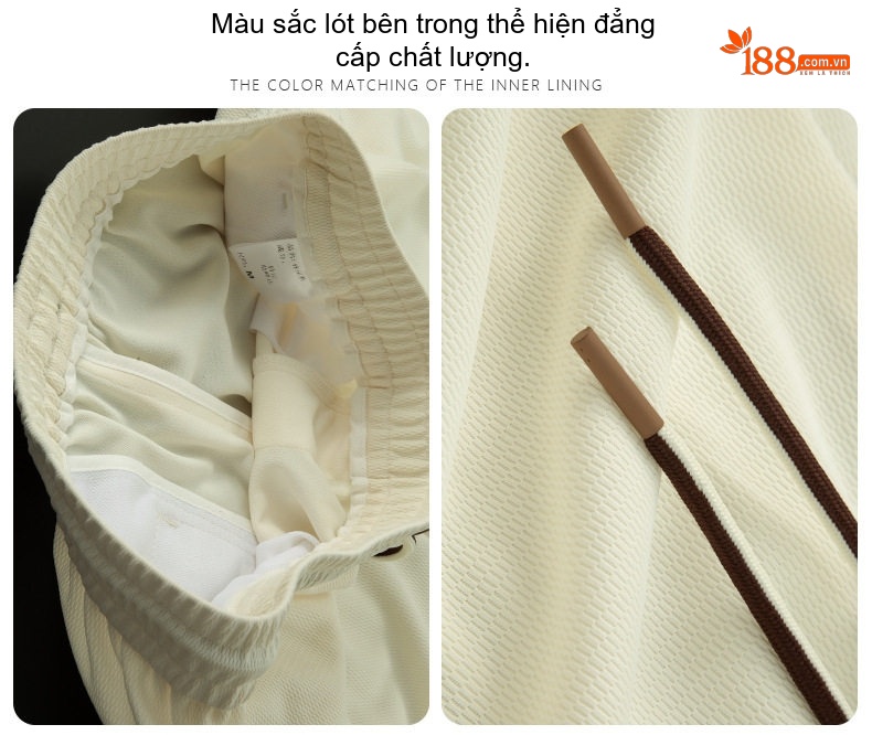 Quần Dài Nam Ống Bo Chun Mùa Hè Thoáng Khí Co Giãn Màu Đen, Trắng Kem, Nâu chi tiết 3