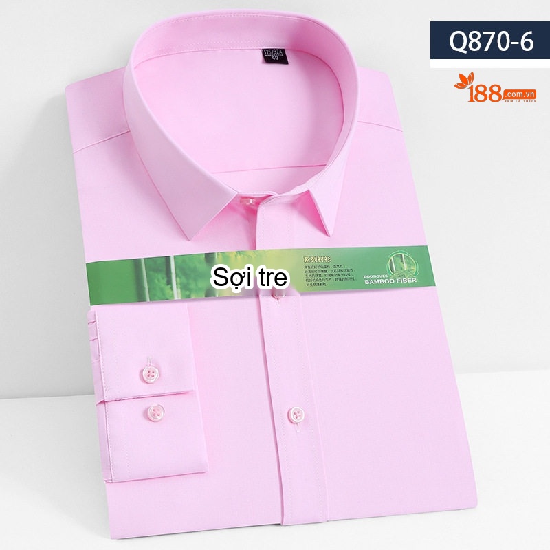 Áo Sơ Mi Dài Tay Nam Sợi Tre Thu Đông Màu Trắng, Đen, Xanh, Tím...