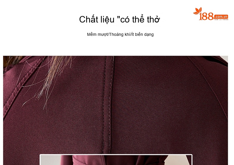 Áo Khoác Gió Nữ Dáng Dài Vừa Phong Cách Anh Quốc Thời Trang Thu Đông Màu Đỏ, Đen, Be chi tiết 11
