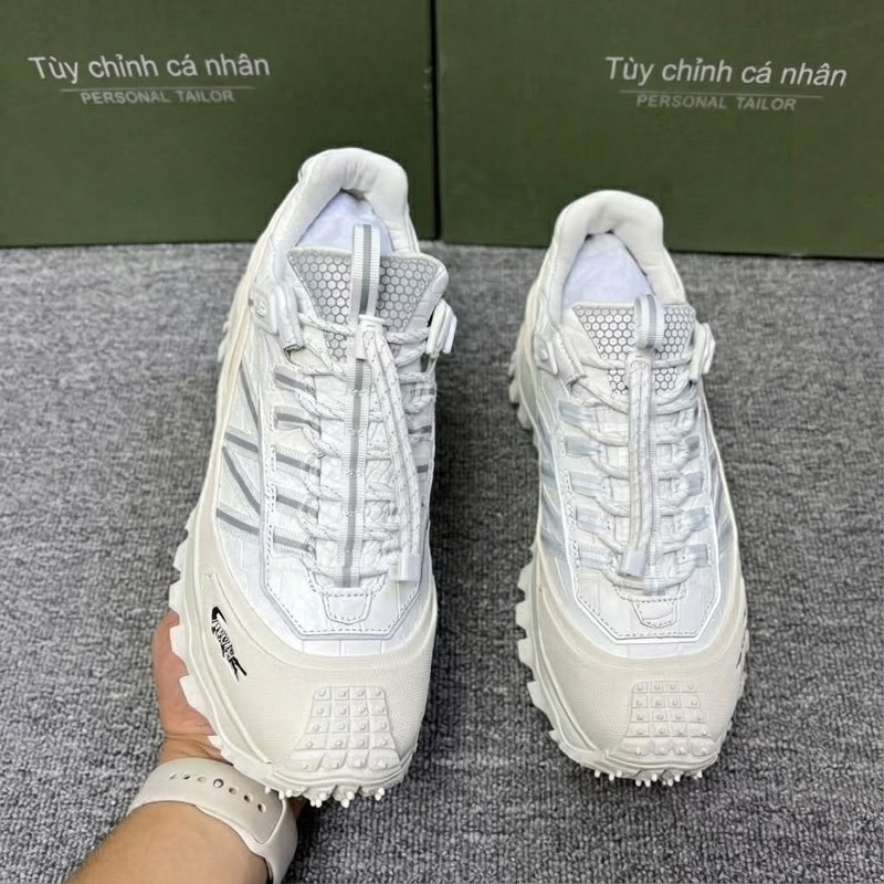 Giày Thể Thao Buộc Dây Nam Da Bụng Cá Sấu Chiều Cao Đế Khoảng 4cm Màu Trắng, Xanh Lam, Đỏ chi tiết 7