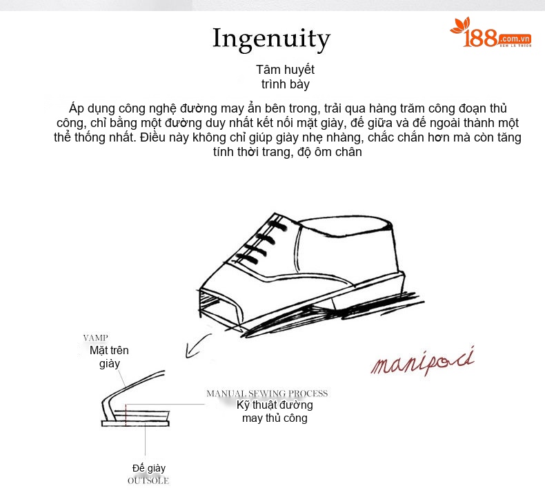 Giày Tây Buộc Dây Nam Da Bóng Brogue Chiều Cao Đế Khoảng 3cm Màu Nâu, Đen chi tiết 2