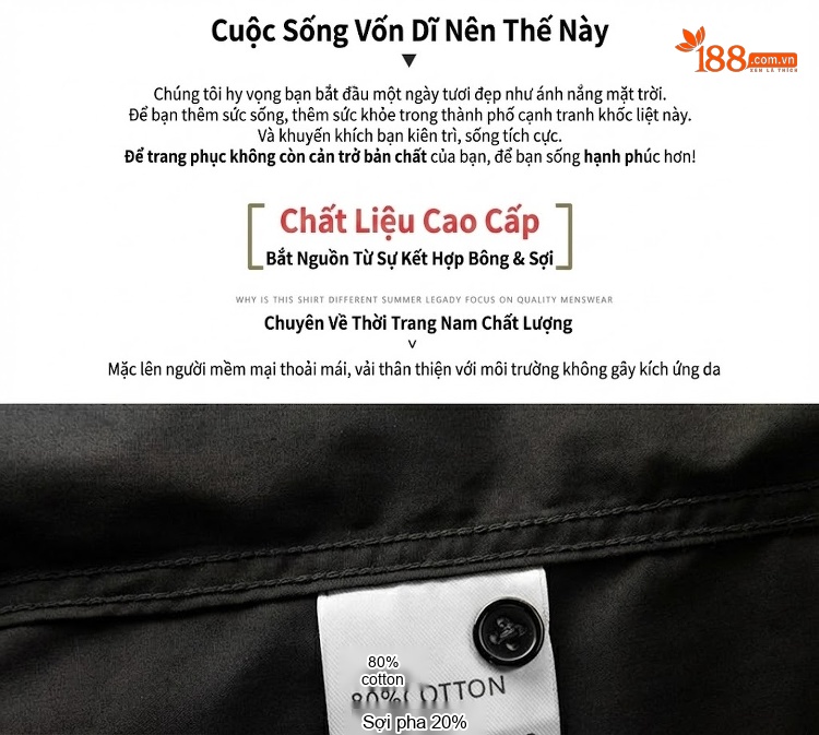 Áo Sơ Mi Tay Dài Nam Thêu Hoa Thời Trang Màu Trắng, Đen, Đỏ chi tiết 4