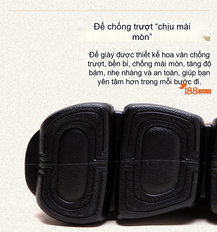 Giày Tây Buộc Dây Nam Da Bò Chiều Cao Đế Khoảng 3cm Màu Đen, Nâu chi tiết 6