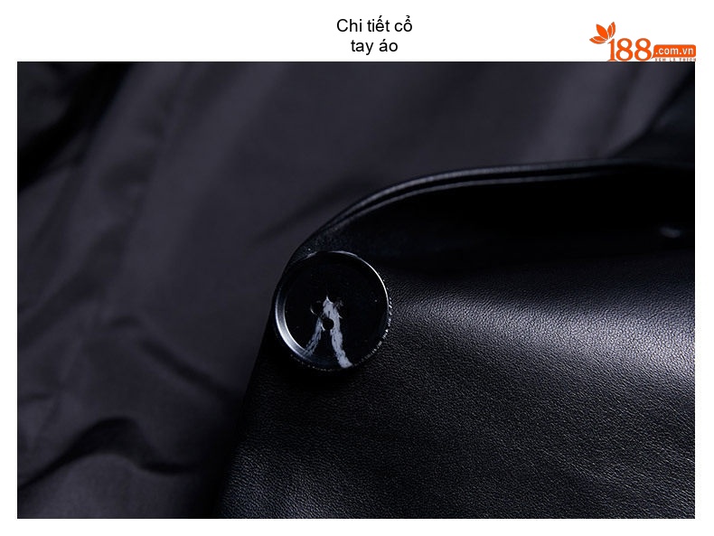 Áo Khoác Blazer Nữ Da Cừu Thật Dáng Motor Tiểu Tây Trang Màu Đen chi tiết 17