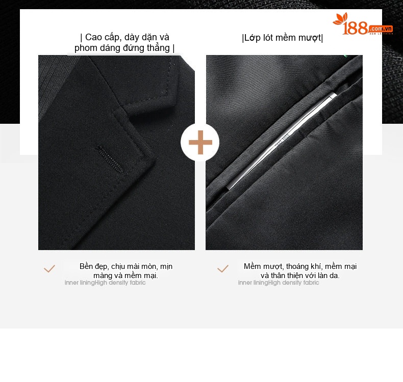 Áo Vest Nam Dáng Ôm Dệt Kim Màu Đen chi tiết 4