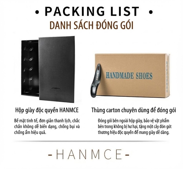 Giày Tây Nam Da Bóng Brogue Chiều Cao Đế Khoảng 4cm Màu Đen chi tiết 13