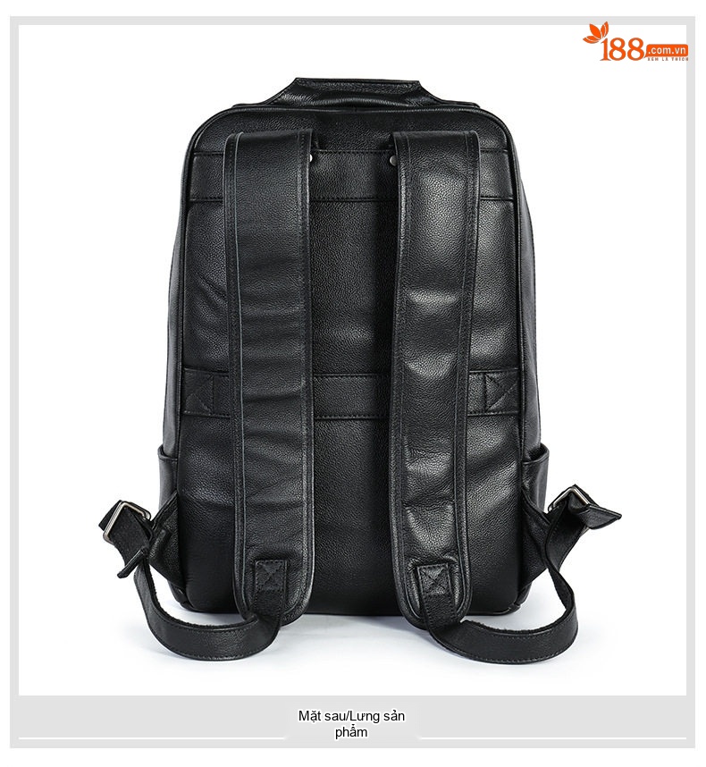 Balo Da Bò Sáp Crazy Horse Đựng Laptop Du Lịch Phong Cách Âu Mỹ Màu Nâu chi tiết 30