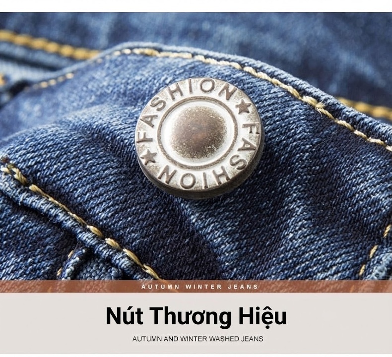 Quần Jean Dài Nam Ống Suông Phong Cách Hàn Quốc Co Giãn Thoải Mái Màu Xanh Dương, Đen chi tiết 21