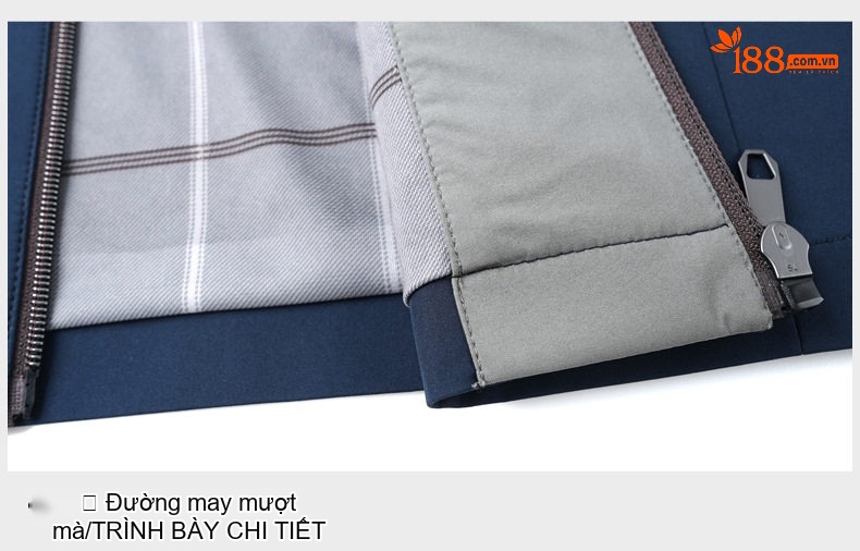 Áo Khoác Bomber Nam Cổ Trụ Mỏng Nhẹ Màu Xanh Navy, Xám, Đen chi tiết 58