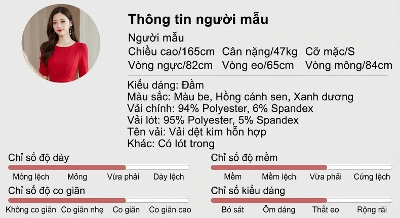 Váy Ôm Body Nữ Tay Dài Thiết Kế Pháp Khoét Vai, Nhún Eo Thanh Lịch chi tiết 2