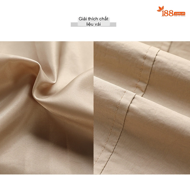 Áo Khoác Gió Nữ Dáng Dài Vừa Vải Cotton Form Rộng Hàn Quốc Có Mũ Trùm Đầu Màu Be, Nâu chi tiết 7