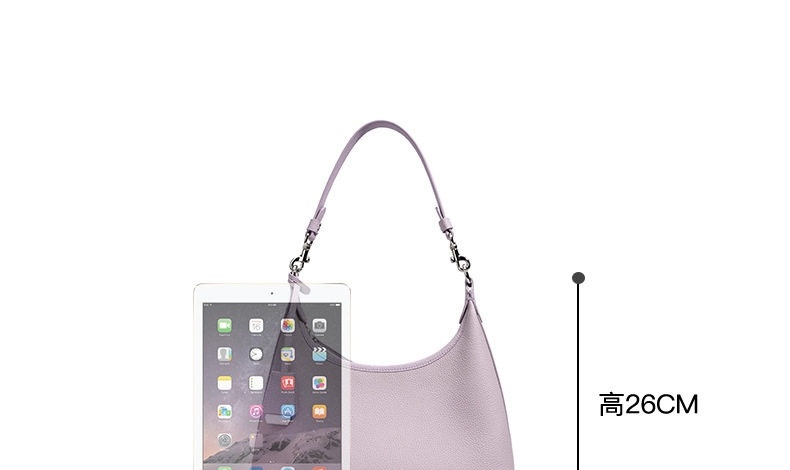 Túi Đeo Vai/Đeo Chéo Nữ Da Thật Thiết Kế Tối Giản Màu Tím Lavender, Xám Taupe, Xanh Navy... chi tiết 10