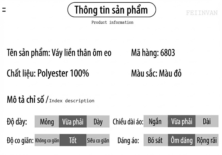 Váy Dự Tiệc dáng chữ A Tay Bồng Cổ chữ Vuông Phong Cách Pháp Màu Đỏ chi tiết 3