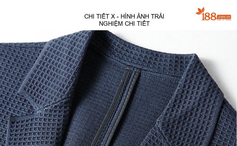 Áo Vest Nam Dệt Kim Phong Cách Casual Thu Đông Màu Xanh Navy, Đen chi tiết 12