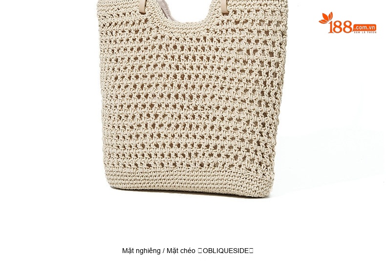Túi Tote Nữ Đan Móc Thủ Công Lưới Lớn Đựng Đồ Đi Biển chi tiết 29