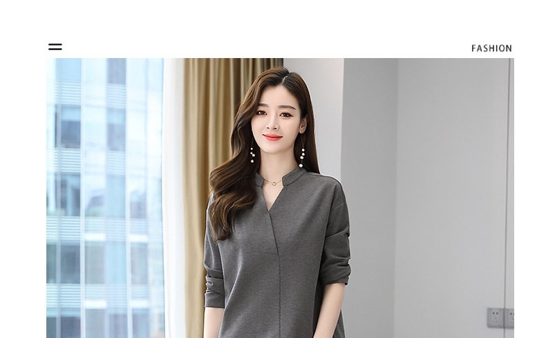 Set Bộ Áo Và Chân Váy Dáng Dài Nữ Tính Thu Đông Thanh Lịch Màu Nâu, Đen, Xám chi tiết 17