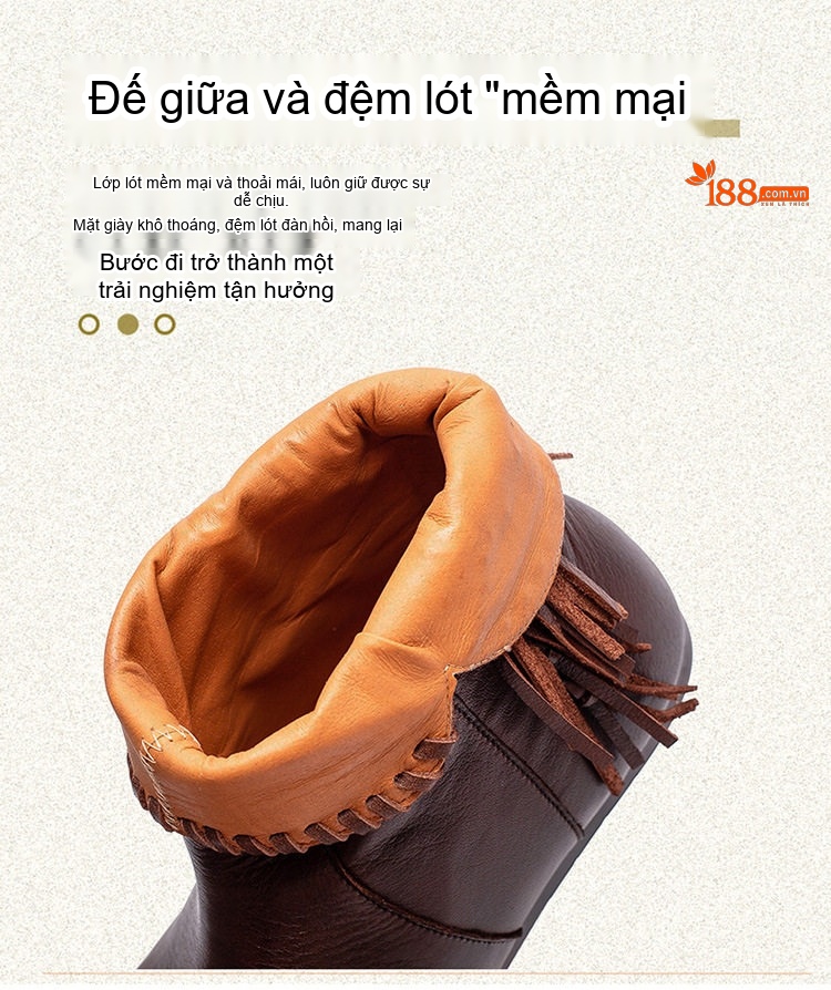 Boot Nữ Da Bò Cổ Ngắn Phong Cách Anh Chiều Cao Đế Khoảng 2cm Màu Nâu, Xám chi tiết 6