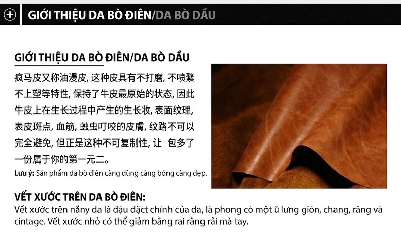 Túi đeo ngực nam da bò thật phong cách thể thao chi tiết 20