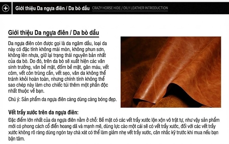 Túi Đeo Vai/Đeo Chéo Nam Da Thật Túi Tote Da Bò Sáp Màu Nâu chi tiết 17