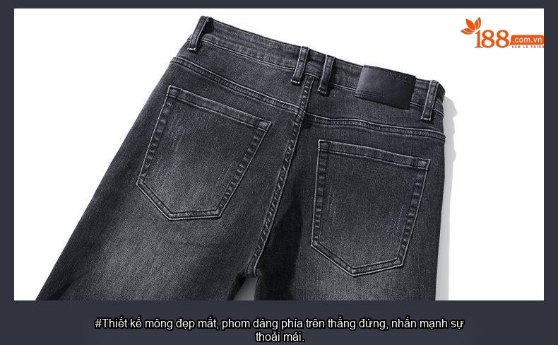 Quần Jean Cotton Co Giãn Cao Cấp Dáng Suông Màu Xanh, Đen chi tiết 33