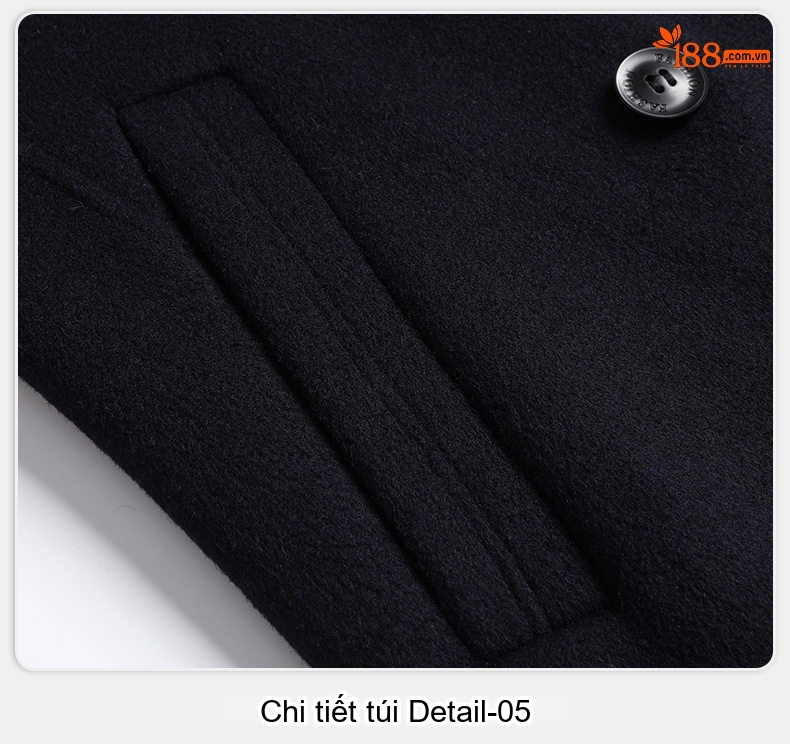 Áo Khoác Dạ Len Lông Cừu Nam Dáng Dài Double Breasted Màu Đen, Xám chi tiết 20