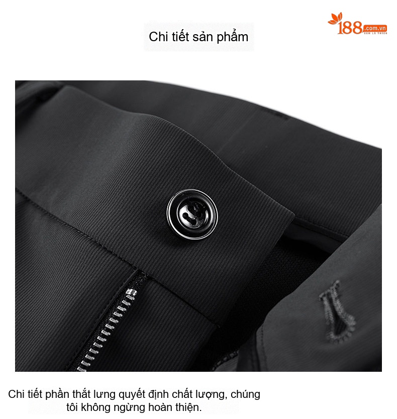 Quần Dài Nam Ống Đứng Lưng Thun Co Giãn Mùa Hè Thoáng Mát Màu Đen, Xám chi tiết 18