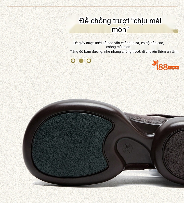Giày Búp Bê Nữ Quai Dán Da Mờ Đế Bệt Chiều Cao Đế Khoảng 4cm Màu Đen, Nâu chi tiết 5