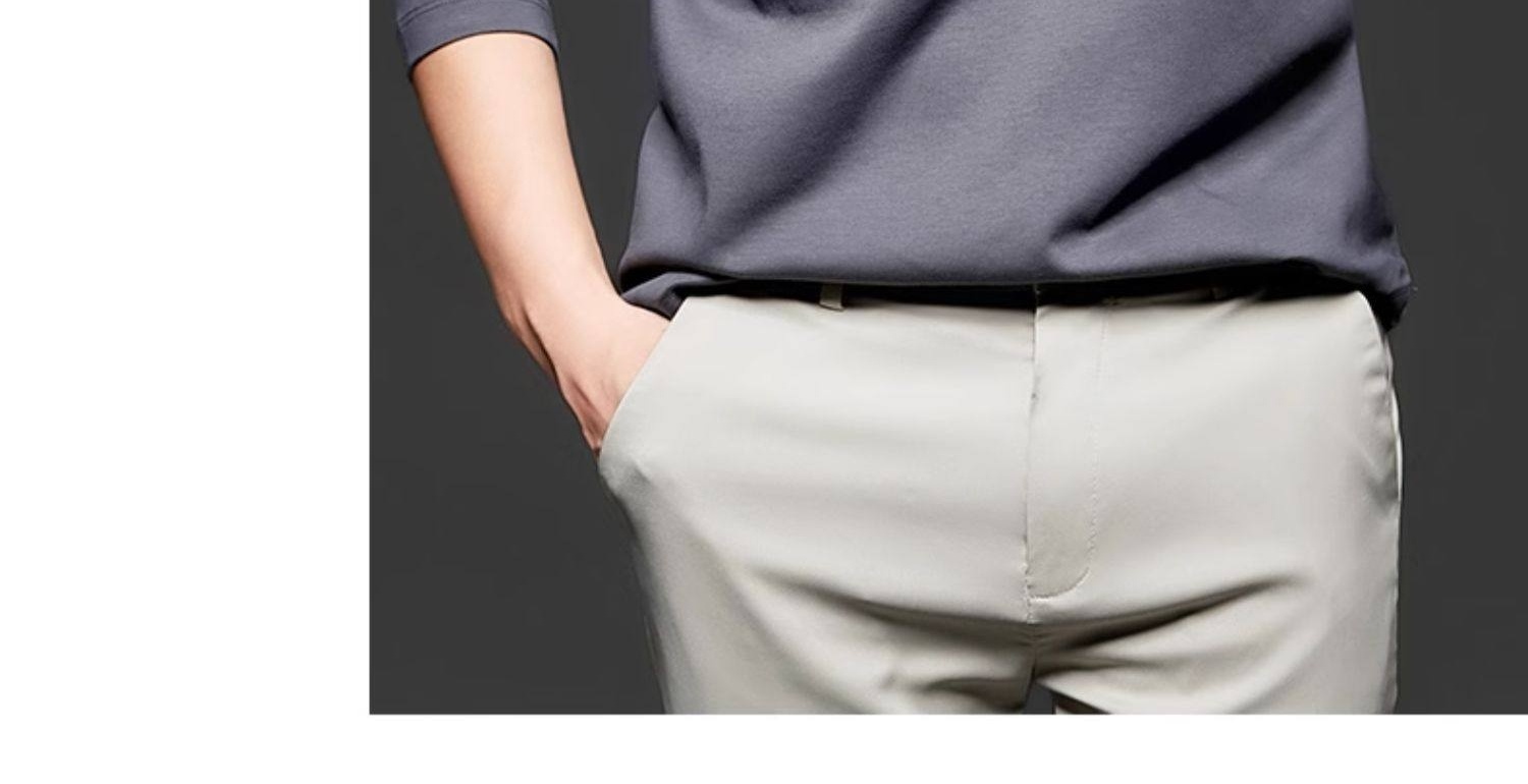 Áo Thun Dài Tay Nam Cotton Lụa Mềm Mại Form Rộng Màu Xanh Navy, Xám, Đen, Nâu chi tiết 21
