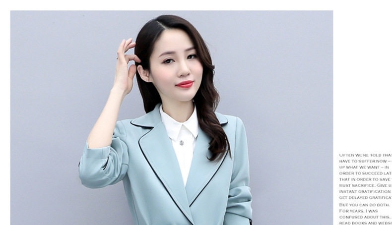 Áo Khoác Mangto Nữ Dáng Dài Thắt Eo Phong Cách Anh Quốc Thanh Lịch Màu Be, Hồng, Xanh chi tiết 37