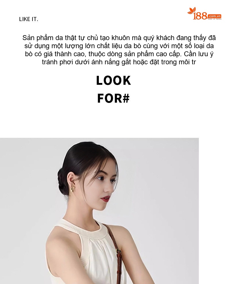 Túi Đeo Chéo Nữ Da Bò Mini Đựng Điện Thoại Thời Trang Màu Nâu, Đen, Trắng, Be chi tiết 16