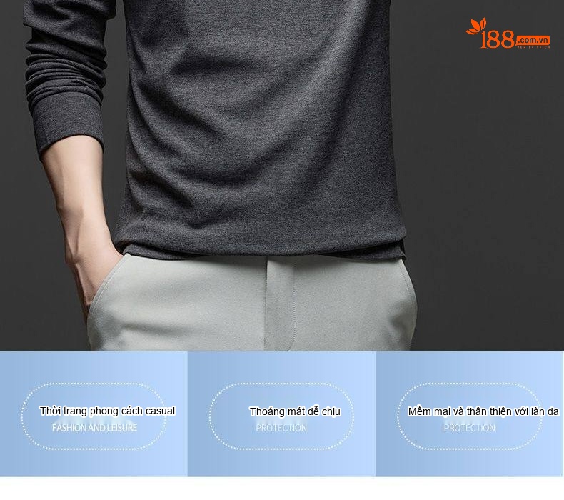 Áo Polo Nam Dài Tay Khóa Kéo Chất Liệu Cotton, Lụa Tằm, Len Lông Cừu Phong Cách Tối Giản Màu Xanh Navy, Nâu, Xám, Đen... chi tiết 6
