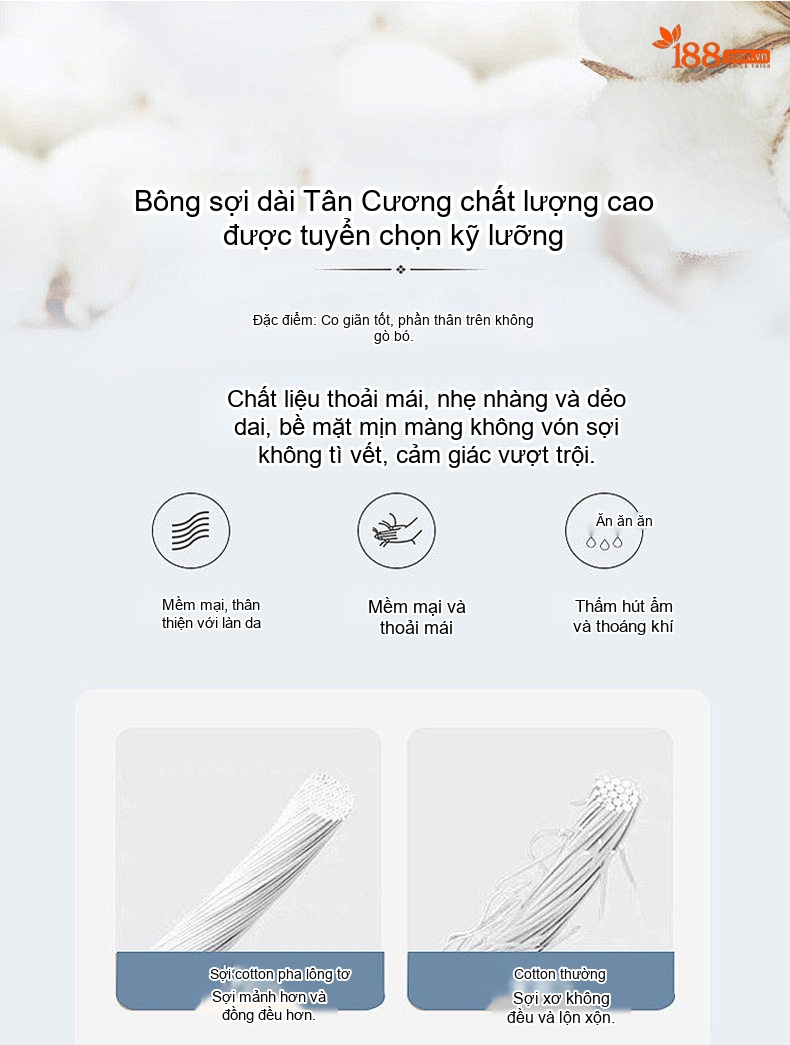 Quần Dài Nam Cotton Dáng Suông Ống Rộng Lưng Thun Có Dây Rút Màu Đen, Xám, Xanh Navy chi tiết 3