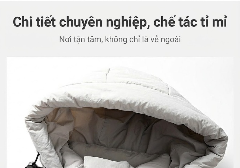Áo Phao Lông Vũ Nam Nữ Form Rộng Có Mũ Trùm Đầu Dày Dặn 90% Lông Nhung Màu Trắng, Vàng, Đen chi tiết 13