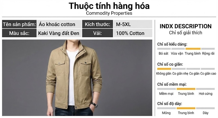 Áo Khoác Gió Nam Có Mũ Trùm Đầu Phong Cách Hàn Quốc Màu Đen, Nâu, Be chi tiết 8