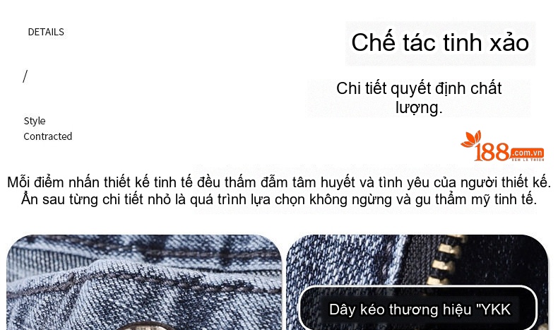 Quần Jean Nam Ống Đứng Dáng Rộng Co Giãn Nhẹ Phong Cách Casual Màu Xanh, Xám chi tiết 9