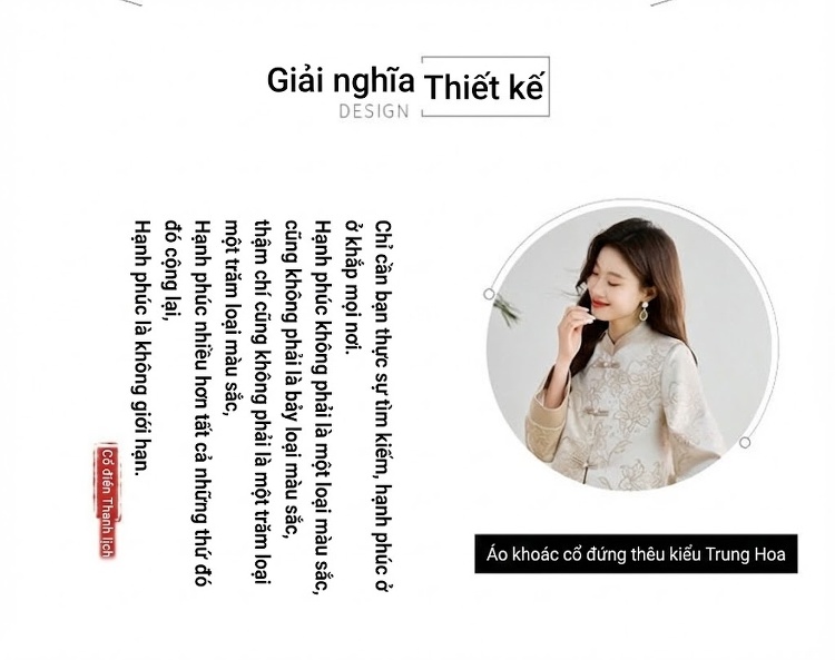 Áo Khoác Nữ Trung Hoa Cách Tân Phong Cách Quốc Dân Vải Satin Kiểu Áo Sườn Xám Thanh Lịch Màu Hồng, Kem chi tiết 4