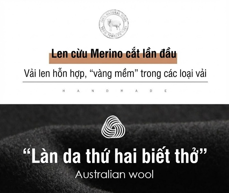 Áo Khoác Nam Dạ Lông Cừu Hai Mặt Dáng Dài Trung Niên Có Lớp Lót Lông Vũ Tháo Rời Màu Đen chi tiết 3