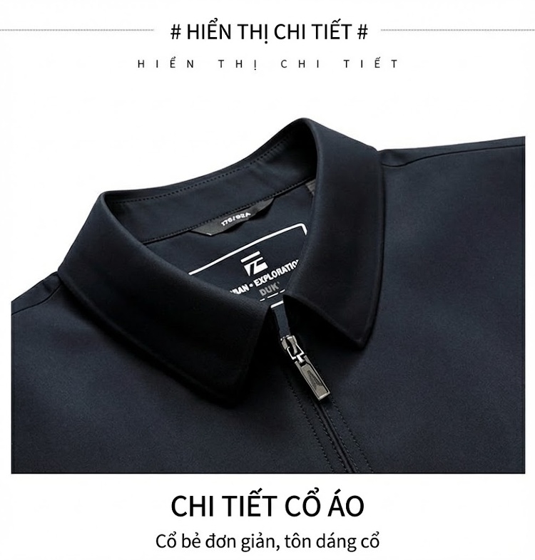 Áo Khoác Nam Có Cổ Bẻ Phong Cách Doanh Nhân Chất Vải Mềm Mại Màu Đen, Be chi tiết 13