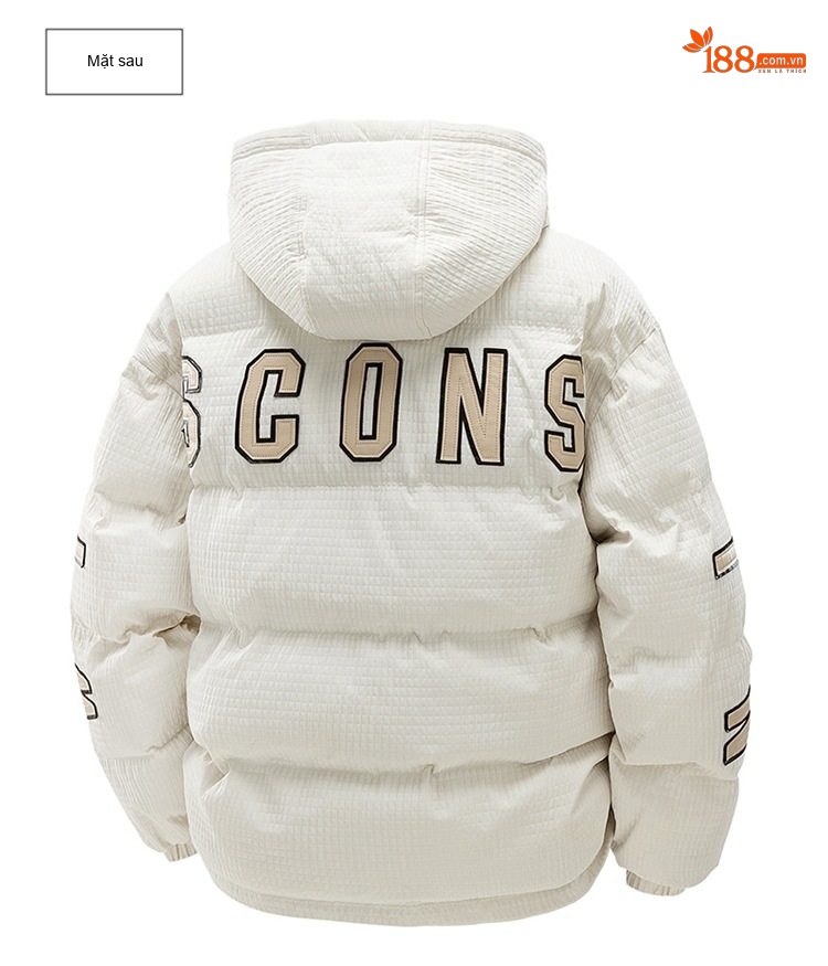 Áo Khoác Cotton Nam Có Mũ Trùm Đầu Dáng Rộng Lót Lông Dày Dặn Kiểu Caro Màu Trắng, Đen chi tiết 22