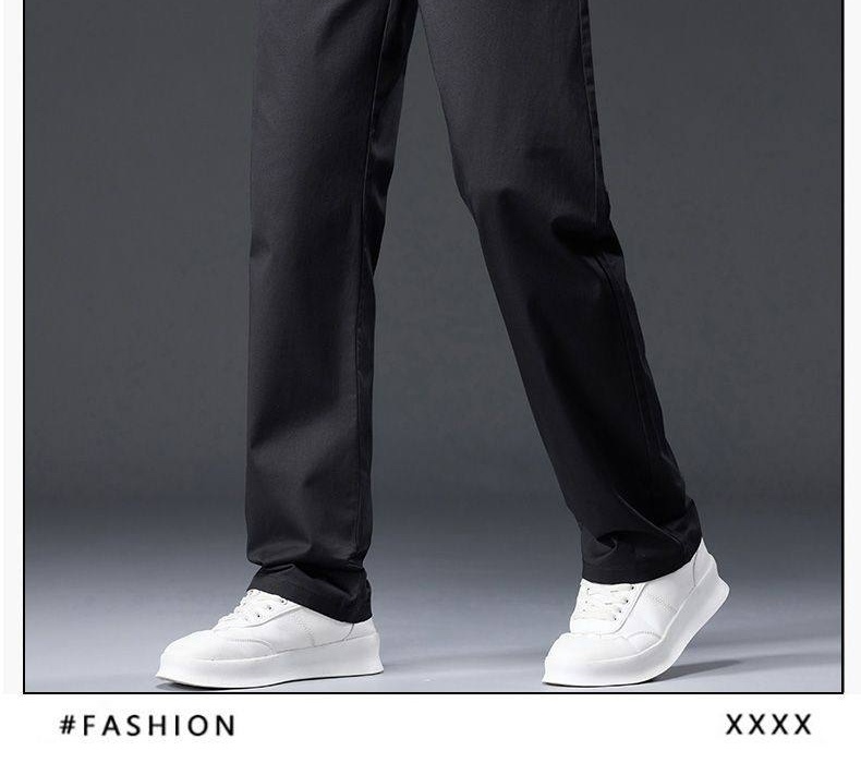 Quần Dài Nam Cotton Dáng Suông Rộng Thoải Mái Màu Đen, Xám, Kem, Xanh Navy chi tiết 15