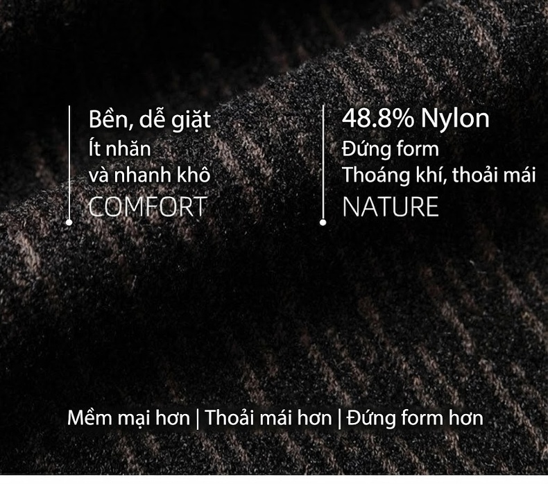 Áo Vest Nam Wool Kẻ Caro Một Hàng Khuy Phong Cách Lịch Lãm Màu Đen chi tiết 2