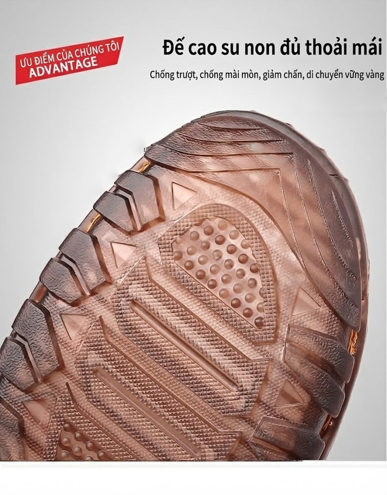 Dép Sandal Nam Da Bóng Quai Hậu Chiều Cao Đế Khoảng 2cm Màu Nâu, Đen chi tiết 18