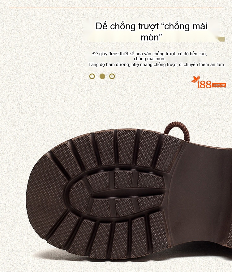 Boot Nữ Cổ Ngắn Da Bò Phong Cách Anh Quốc Chiều Cao Đế Khoảng 5cm Màu Đen, Nâu chi tiết 5
