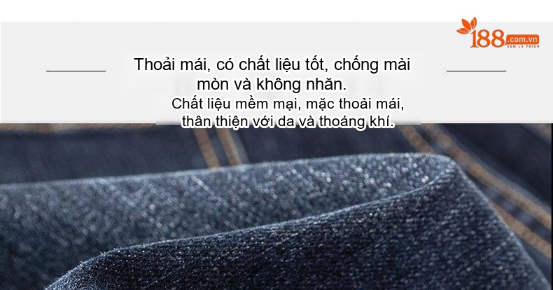 Quần Jeans Nam Ống Đứng Rộng Co Giãn Thoải Mái Màu Xám Xanh Đậm chi tiết 8